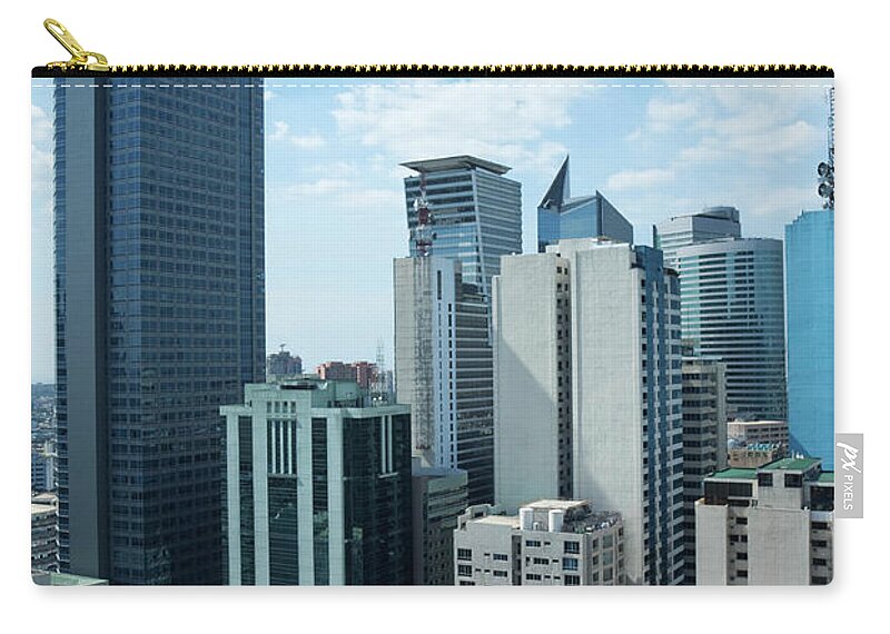 Corporate Business Zip Pouch featuring the photograph Skyscrapers by Lordrunar