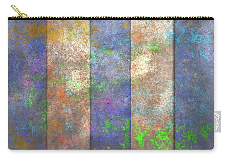 Abstract Zip Pouch featuring the digital art Slats and Slash by Jason Fink