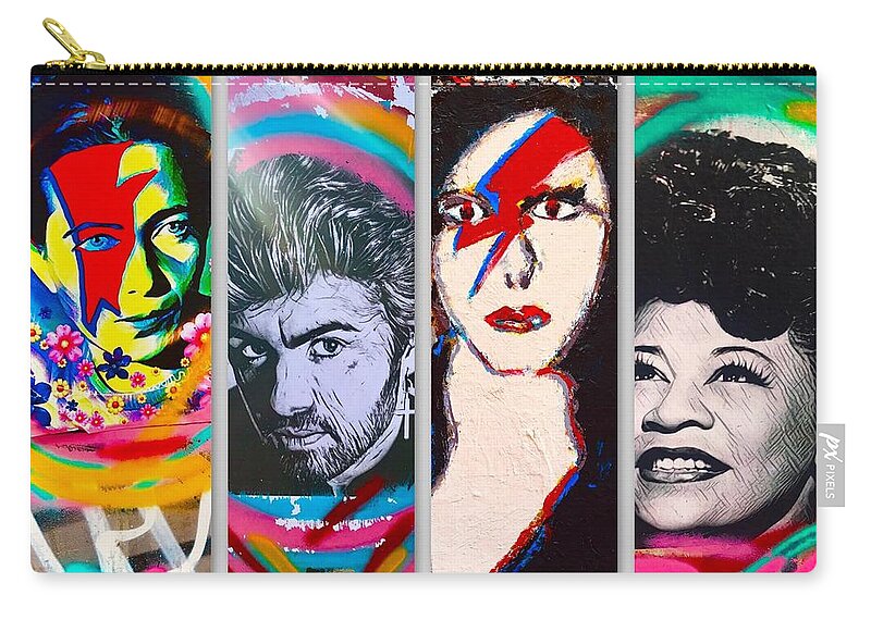 Funkpix Zip Pouch featuring the photograph Slices of Iconic Stars by Funkpix Photo Hunter