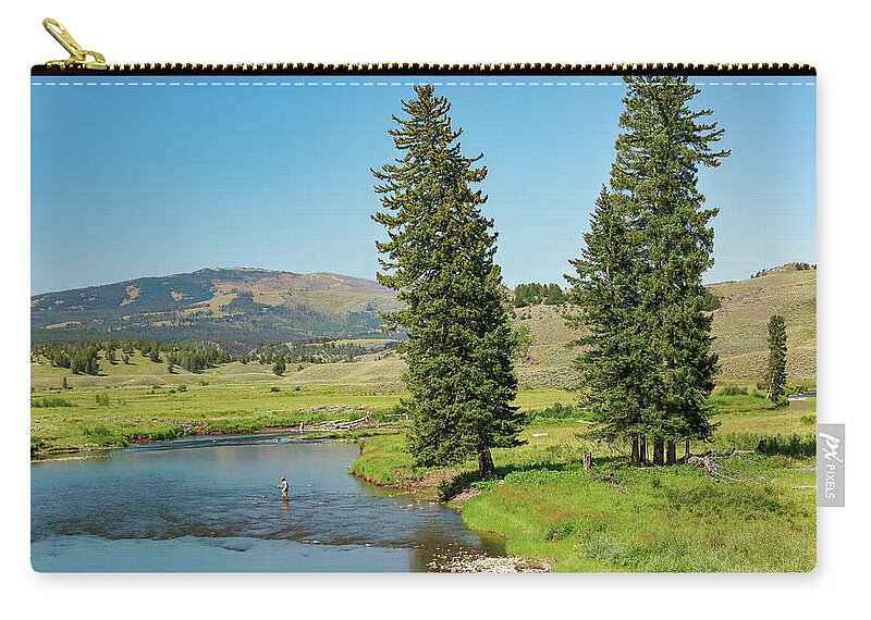 Slough Creek Zip Pouch featuring the photograph Slough Creek by Todd Klassy