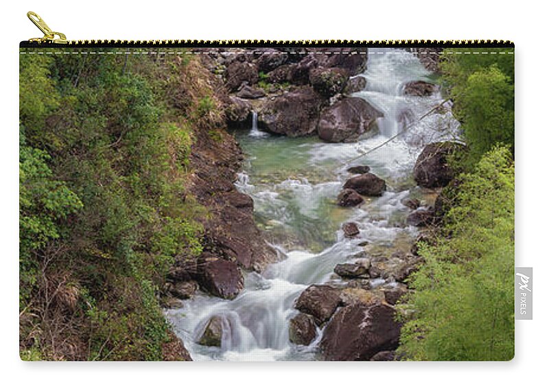 Cascade Zip Pouch featuring the photograph Small Cascade 1x2 Vertical by William Dickman