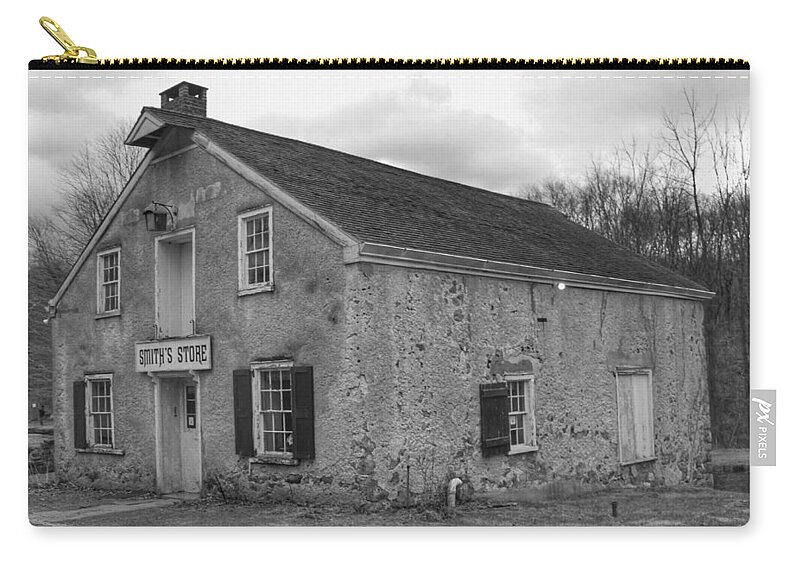 Waterloo Village Zip Pouch featuring the photograph Smith's Store - Waterloo Village by Christopher Lotito