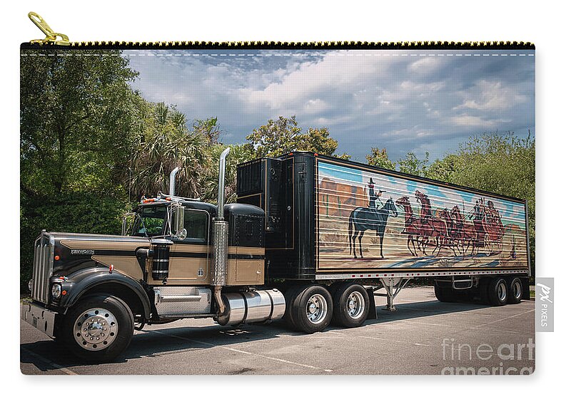 Snowman Zip Pouch featuring the photograph Smokey and the Bandit - 1973 Kenworth 18 Wheeler by Dale Powell