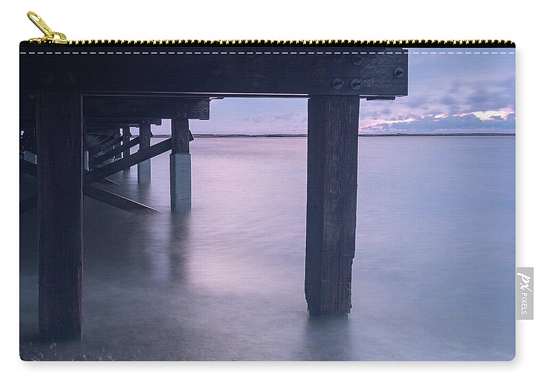 Long Exposure Zip Pouch featuring the pyrography Smooth Morning by William Bretton
