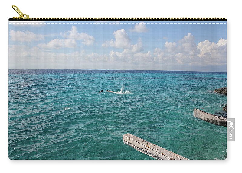 Tropical Vacation Carry-all Pouch featuring the photograph Snorkeling by Ruth Kamenev