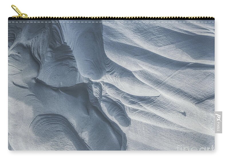 Winter Zip Pouch featuring the photograph Snow Sculpted By Wind by Phil Perkins