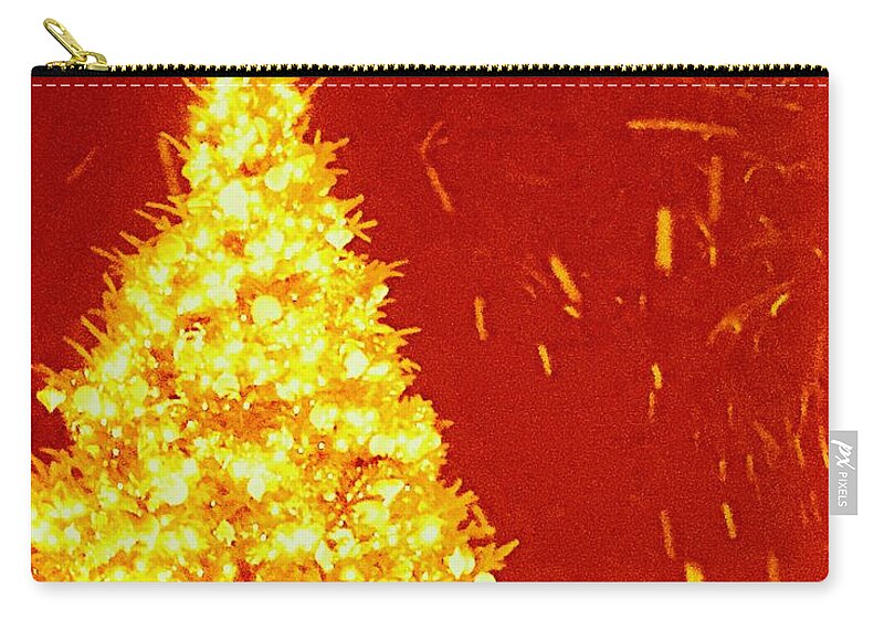 Snowy Christmas Zip Pouch featuring the photograph Snowy Christmas by Debra Grace Addison
