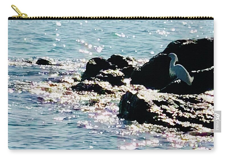 Sea Carry-all Pouch featuring the photograph Snowy Egret Watching for Dinner Captiva Island by Shelly Tschupp