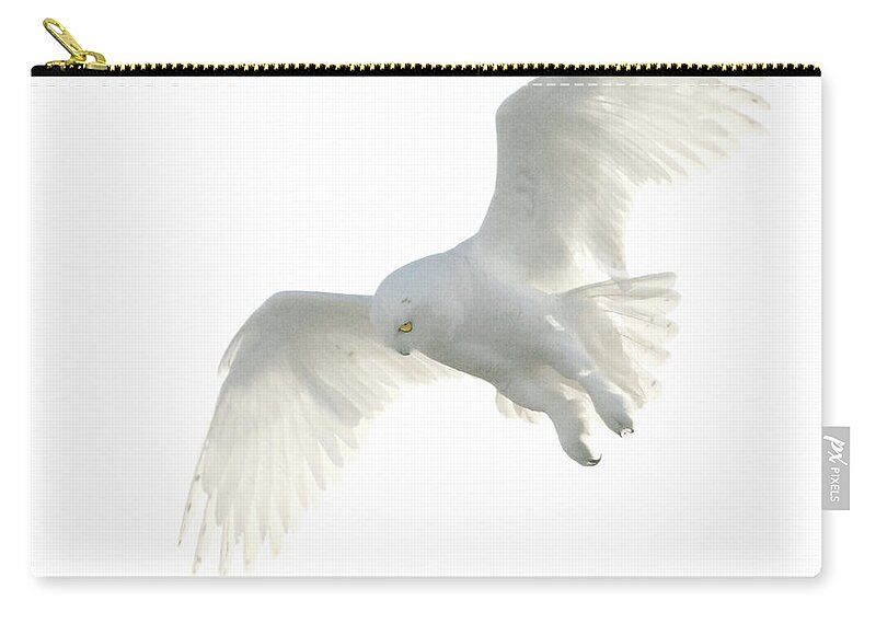 Animal Themes Carry-all Pouch featuring the photograph Snowy Owl by Pat Gaines