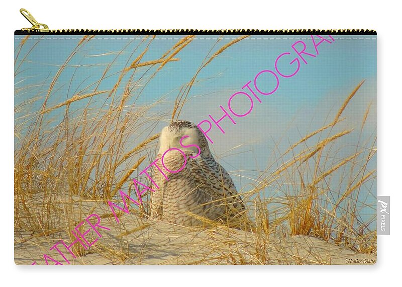 Snowy White Owl Carry-all Pouch featuring the photograph Snowy White Owl - Plymouth, MA by Heather M Photography
