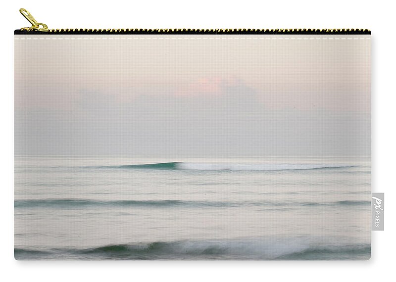 Tranquility Zip Pouch featuring the photograph Soft Waves Breaking Offshore by Stuart Mccall