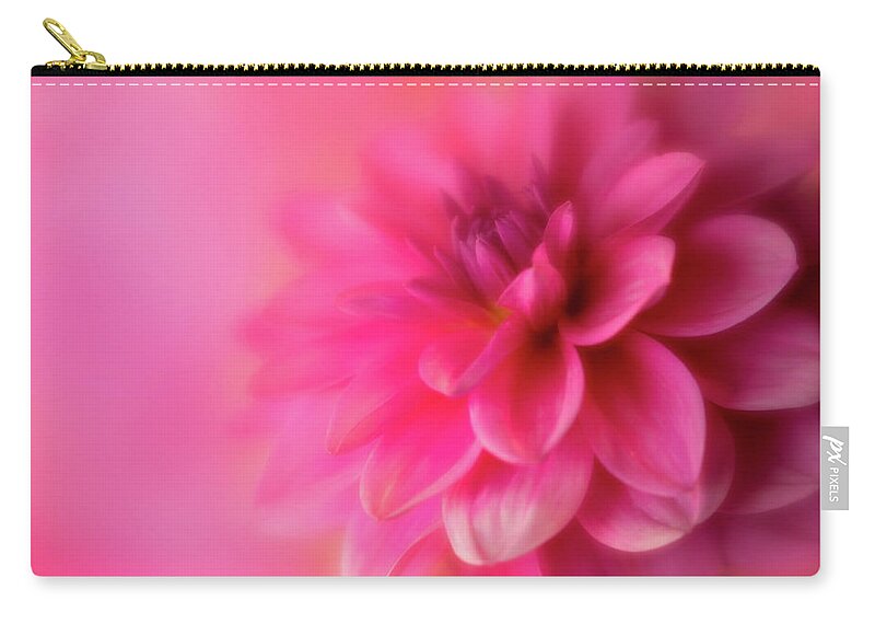 Dahlia Zip Pouch featuring the photograph Softly Looking Up by Mary Jo Allen