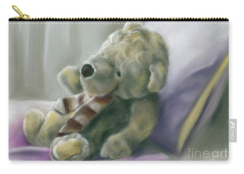Animal Zip Pouch featuring the painting Someone Waits for Me by MM Anderson