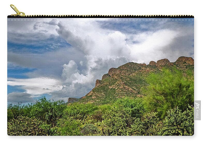 Monsoon Zip Pouch featuring the photograph Sonoran Monsoon Season v1648 by Mark Myhaver