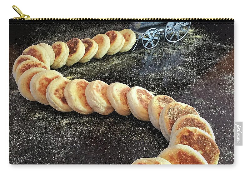 Bread Zip Pouch featuring the photograph Sourdough English Muffins by Amy E Fraser