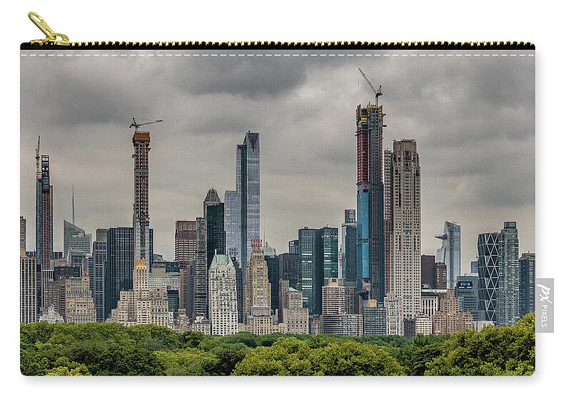 New York Zip Pouch featuring the photograph South End of Central Park by David Downs