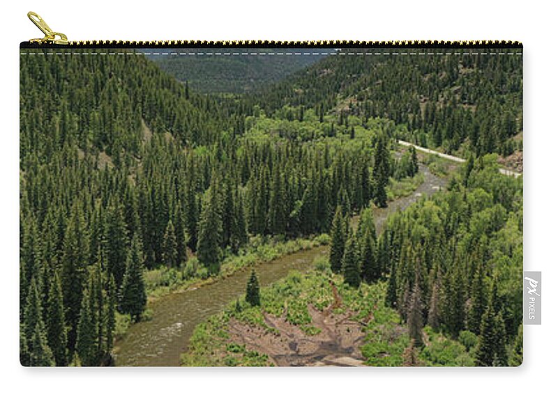 Sunsets Zip Pouch featuring the photograph South Fork Rio Grande by Anthony Giammarino