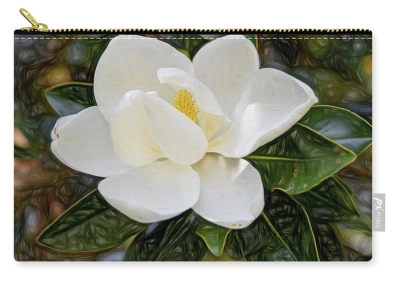 Magnolia Bloom Zip Pouch featuring the photograph Southern Song by Marcy Wielfaert