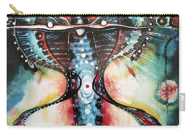 #spiralgalaxyprincess #cosmic #diva #princess #watercolor #icons #icon #cosmicart #outerspaceprincess #alien #outerspace #otherworldly #universe #spiralgalaxydiva #glenneff #thesoundpoetsmusic #picturerockstudio Www.glenneff.com Zip Pouch featuring the painting Spiral Galaxy Princess by Glen Neff