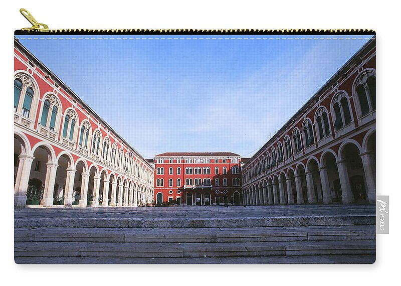 Arch Zip Pouch featuring the photograph Split, Croatia by Photography By W.t.lai