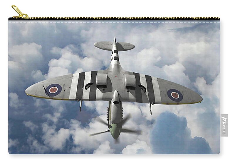 Raf Zip Pouch featuring the digital art Split S by Mark Donoghue