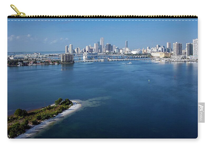 Clear Sky Zip Pouch featuring the photograph Spoil Island Intracoastal Waterway by Scott B Smith Photography