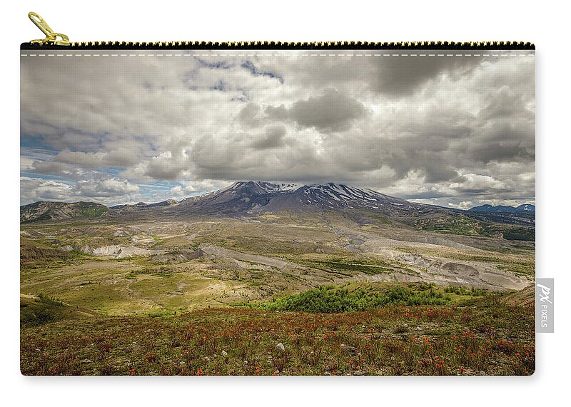 Photosbymch Zip Pouch featuring the photograph Spring at Mt. St. Helens by M C Hood