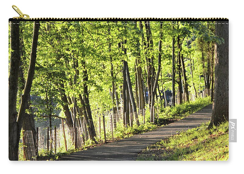 Walking Path Zip Pouch featuring the photograph Spring Awakening by Kathy Kelly