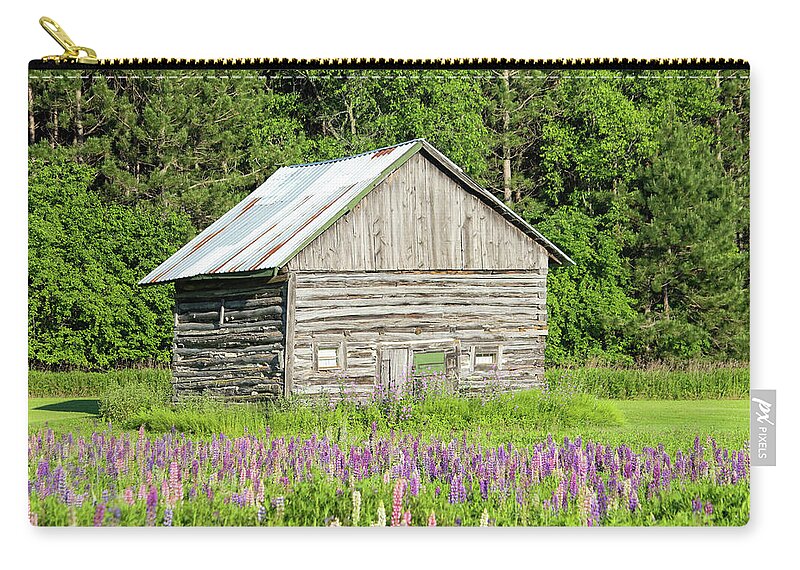 Lupine Zip Pouch featuring the photograph Spring Lupine Farm 20 by Brook Burling
