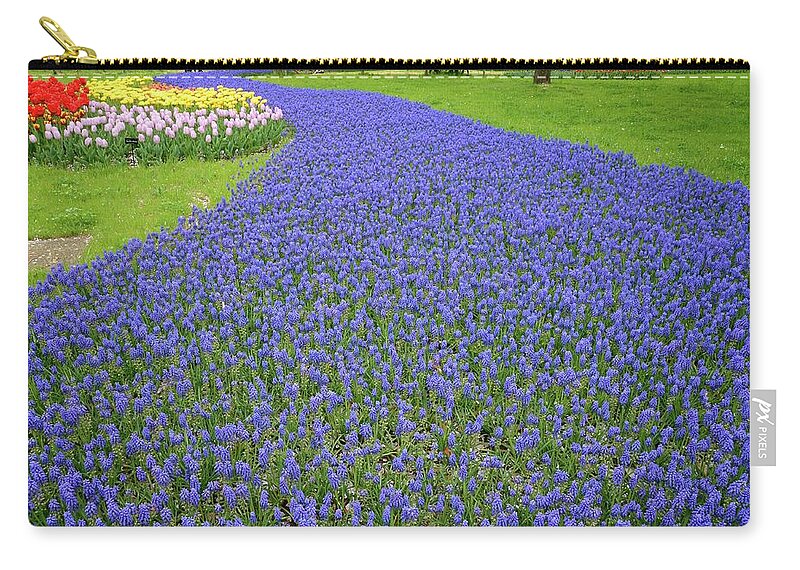 Flowerbed Zip Pouch featuring the photograph Spring Park by M.arai