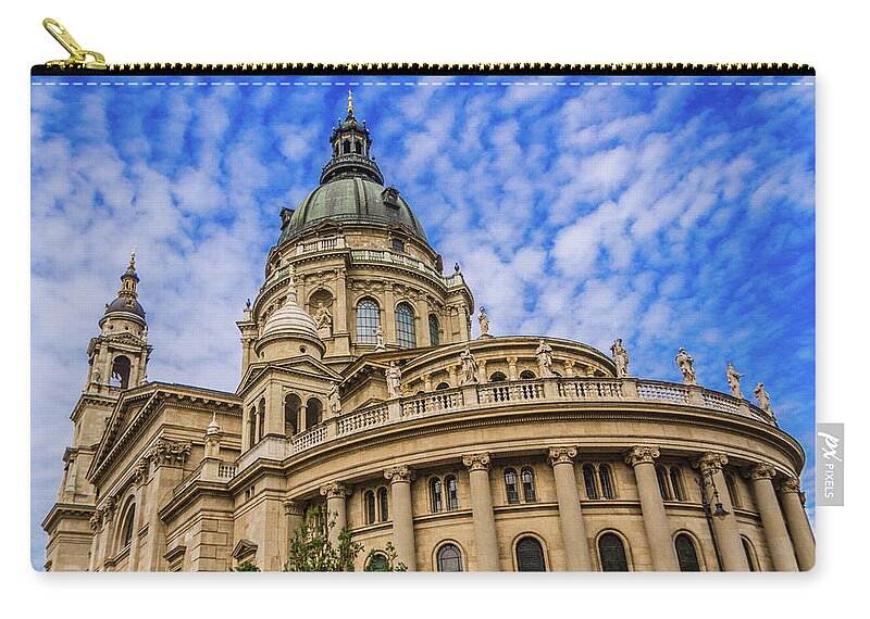 St. Stephen's Basilica Zip Pouch featuring the photograph St. Stephen's Basilica - Budapest by Tito Slack