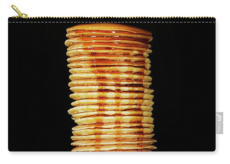 Breakfast Zip Pouch featuring the photograph Stack Of Pancakes With Maple Syrup by Sot