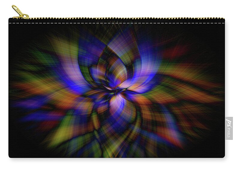 2017 Zip Pouch featuring the photograph Stained Glass Petal Power by Bridget Calip