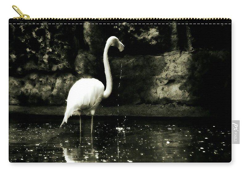 Flamingos Zip Pouch featuring the photograph Stand in Faith by The Art Of Marilyn Ridoutt-Greene