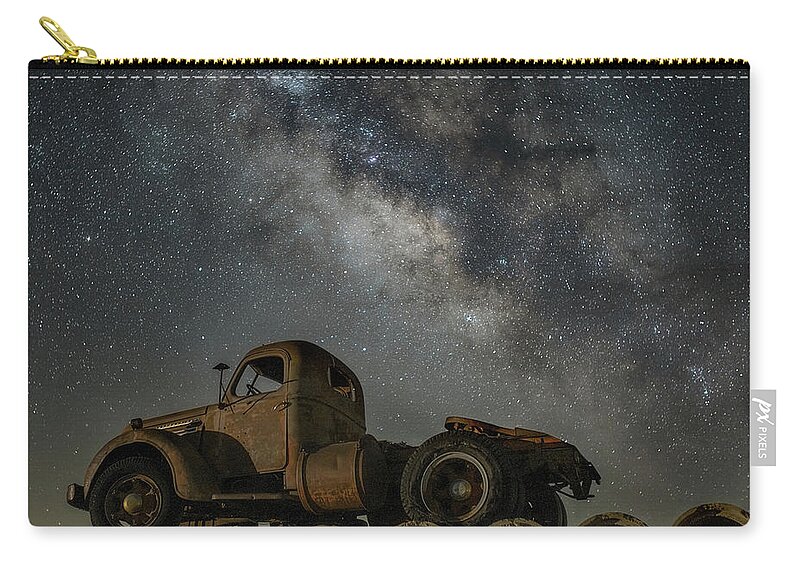 Milky Way Zip Pouch featuring the photograph Star Truck 3 by James Clinich