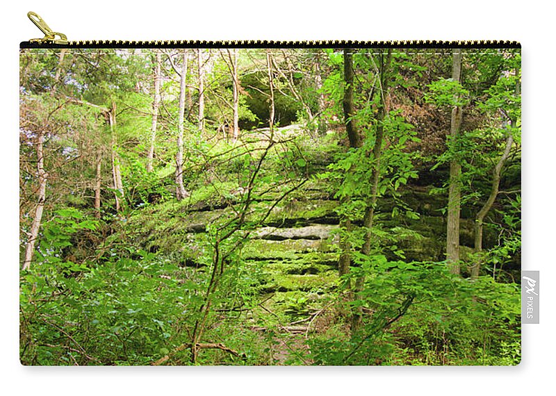 Starved Rock Zip Pouch featuring the photograph Starved Rock by Scott Smith