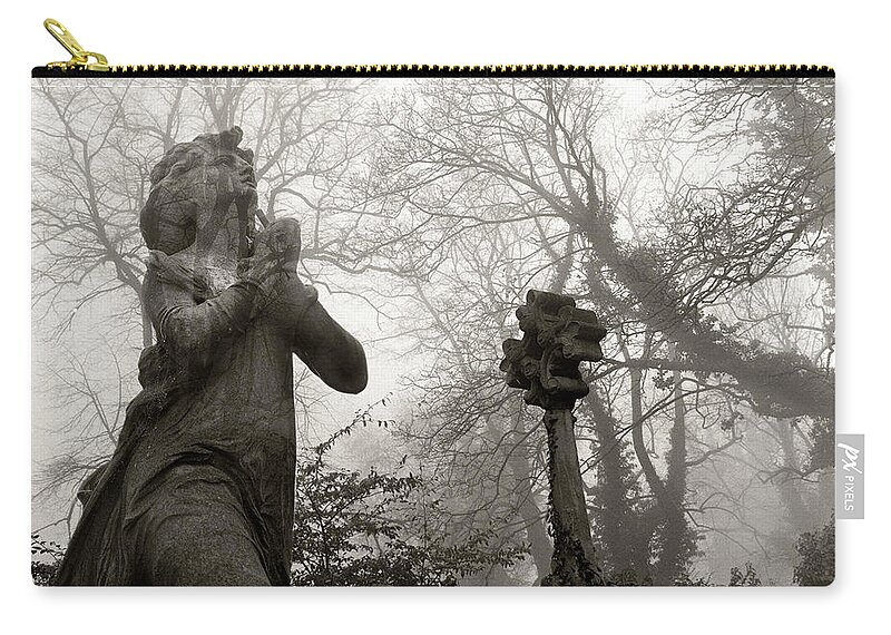 Statue Zip Pouch featuring the photograph Statue by Robert Dalton