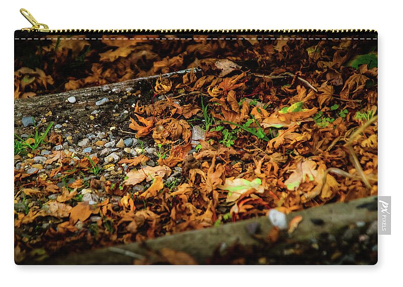 Tree Zip Pouch featuring the photograph Steps of Autumn by Christopher Maxum