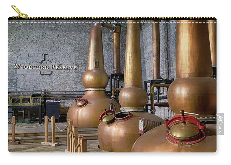 Woodford Reserve Zip Pouch featuring the photograph Stillroom at Woodford Reserve by Susan Rissi Tregoning