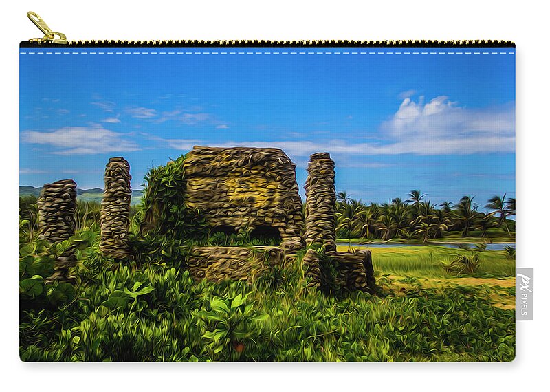 Oven Zip Pouch featuring the photograph Stone oven by Stuart Manning