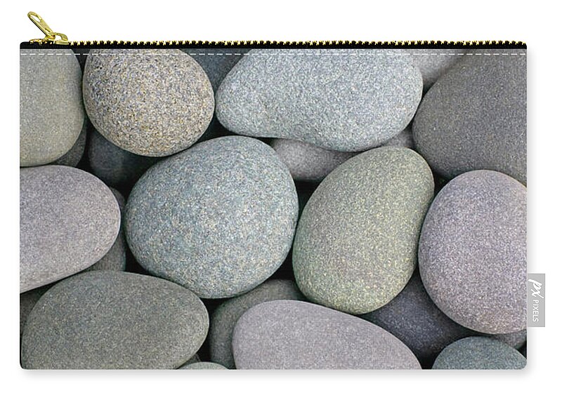 Beach Pebbles Zip Pouch featuring the photograph Stony Palette  by Kathi Mirto