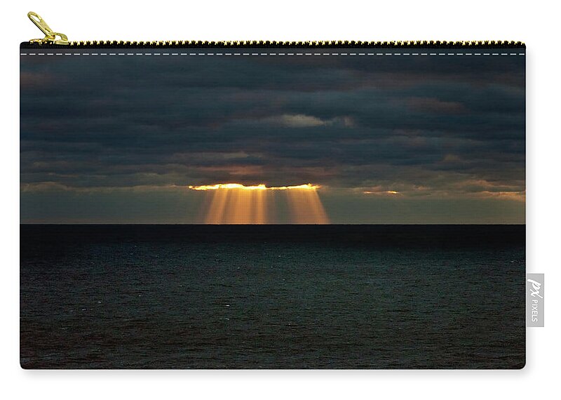 Lake Michigan Zip Pouch featuring the photograph Storm Brewing by By Ken Ilio