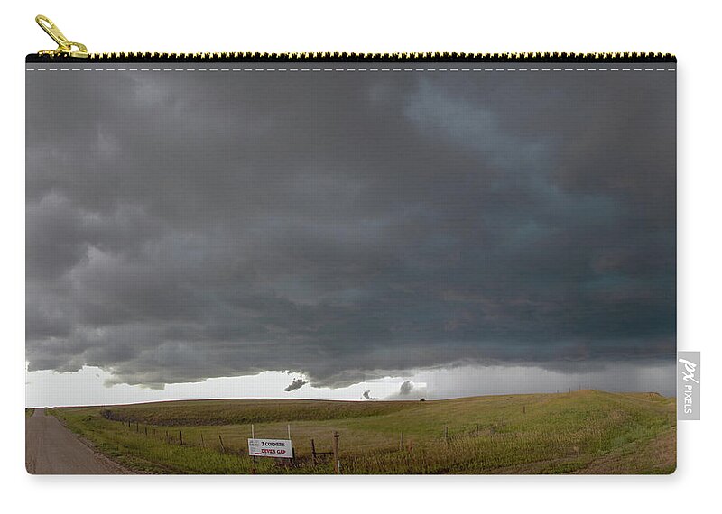 Nebraskasc Zip Pouch featuring the photograph Storm Chasin in Nader Alley 016 by NebraskaSC