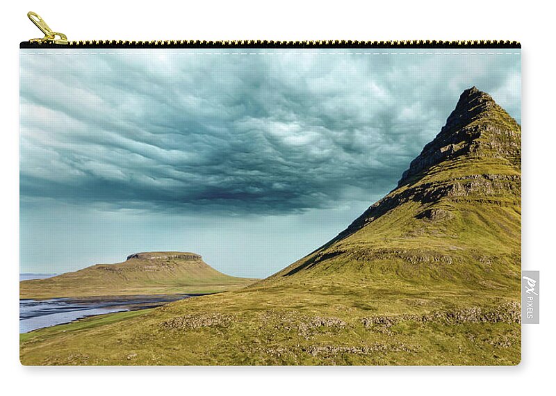 Iceland Carry-all Pouch featuring the photograph Stormy Church Mountain by David Letts