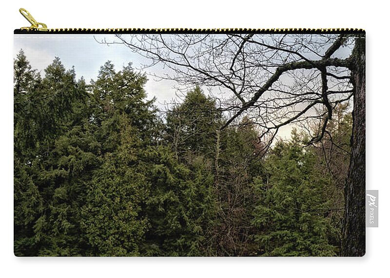 Raquette Zip Pouch featuring the photograph Stormy Raquette River by Maggy Marsh