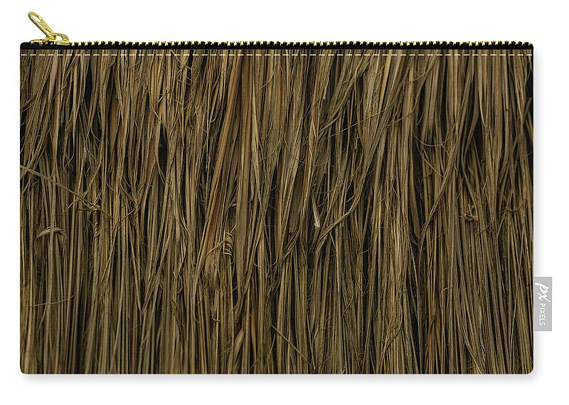 Tulum Zip Pouch featuring the photograph Straw texture by Julieta Belmont