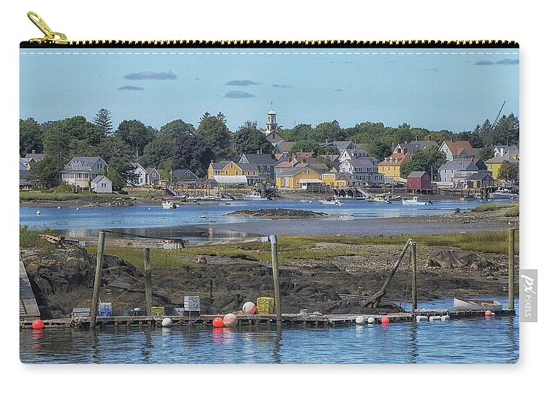 New England Zip Pouch featuring the photograph Strawberry Banks at Low Tide by Mike Martin