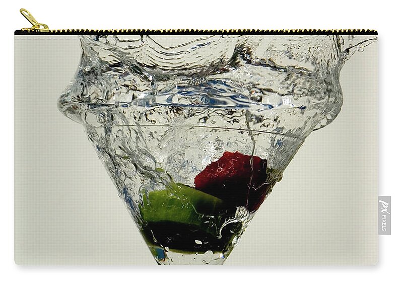 Martini Glass Zip Pouch featuring the photograph Strawberry Drink by Www.cfwphotography.com