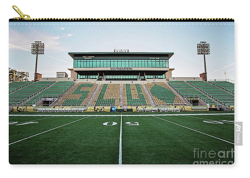 Sunset Zip Pouch featuring the photograph Strawberry Stadium by Scott Pellegrin