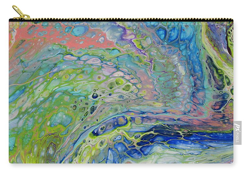 Stream Zip Pouch featuring the painting Stream by Deborah Ronglien